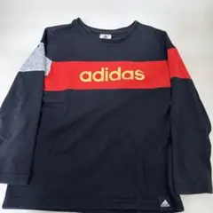 adidas 長袖カットソー 130サイズ 黒赤