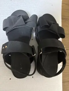 RANDA リボンスポーツサンダル ブラック Mサイズのサムネイル