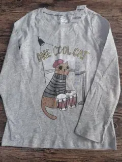 猫イラストTシャツ 7A 100%コットン