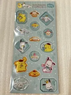〔新品〕サンリオ♡すりガラス風シール♡ポムポムプリン♡ポチャッコ♡シナモンロール