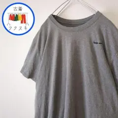 NIKE ナイキ Tシャツ ワンポイント ロゴ DRI FIT グレー 古着