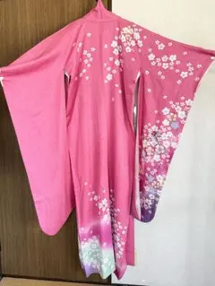 振袖 ピンク 桜文様 袷仕立てのサムネイル