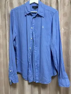 ラルフローレン　青　シャツ