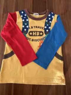 HOT BISCUITS ミキハウス 長袖Tシャツ クマ リュック柄