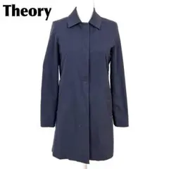 Theory ステンカラー中綿コート 比翼 ネイビーのサムネイル