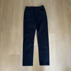 無印　キッズ　ジャージーストレッチツイルレギンスパンツ　ブラック　140