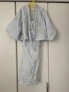 バースデー　水色 花柄 浴衣 セット　120