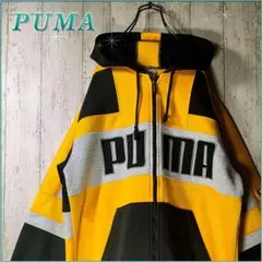 パーカー プーマ レア 90,s ヒットユニオン製 ジャージ パーカー 黄色 L