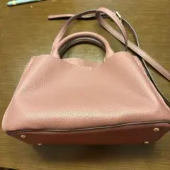 ピンク ハンドバッグ 取り外し可能ストラップ