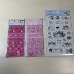 ハローキティ タイルシール2枚　はぴだんぶいぷくっとシール
