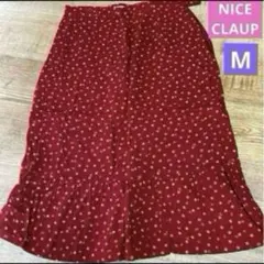 【人気！美品】小花柄がかわいい♡ナイスクラップM《フリルスカート》