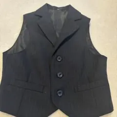 ブラックフォーマル　ストライプ　ベスト サイズ110