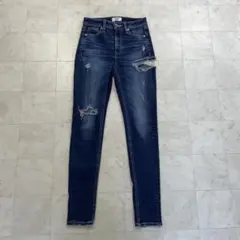 GYDA◆ M/W SIDE RIPPEDスキニーデニムパンツ