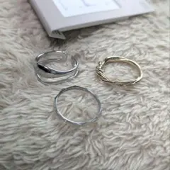 ３COINS リング3点セット シルバー/ゴールド #12/#11 指輪