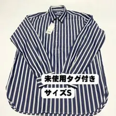 【未使用タグ付き】エクストラファインコットンブロードプルオーバーストライプシャツ