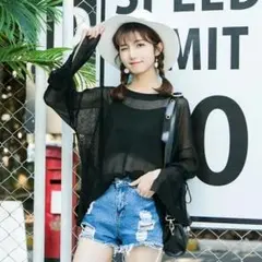 【新品】サマーニット　２点セット　サマーニット　フレア袖