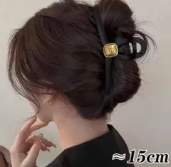 ヘアクリップ　アンティークゴールド　大きめ　アップスタイル　バンスクリップ