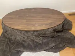 ダークブラウン 楕円形こたつ【こたつ布団付】