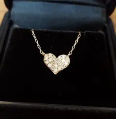 【新品・未使用♥】K18　0.2ct　ハートネックレス♥