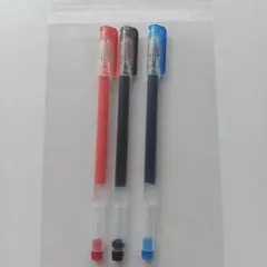 速乾インク極細ボールペン 0.38mm 赤 黒 青 3本セット