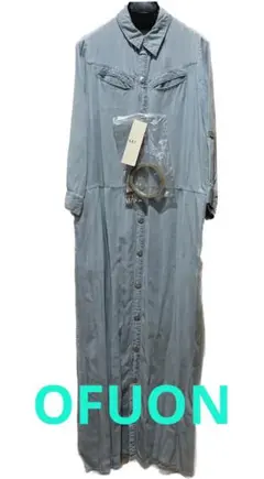 新品未使用　OFUON デニム風ロングワンピース ( 高身長さん向け)