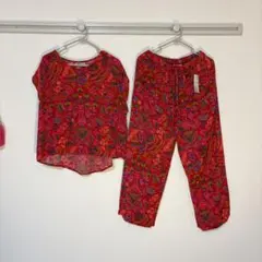 マライカ　インド綿　花柄　セットアップ