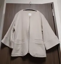 inaジャケットアウター　カーディガン ベージュ 毛100%