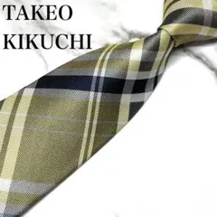 【未使用に近い✨】タケオキクチ ネクタイ グリーン チェック ハンドメイド