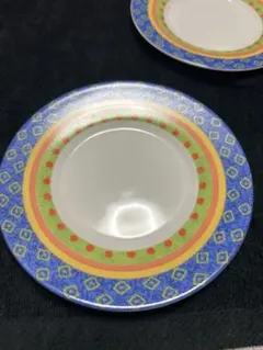 昭和レトロ小皿、FLOUVEIL 小皿 カラフル２枚 陶器