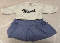 プティマイン　ワンピース　スカートドッキングトレーナー　80サイズ