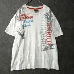 ​【刺繍×プリント】Beaumere ネイティブ柄 Tシャツ ホワイト Y2Kのサムネイル