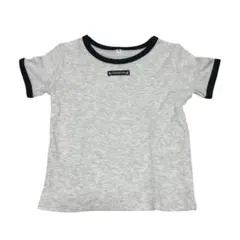 西松屋 エルフィンドール 半袖リブTシャツ 130 グレー 配色
