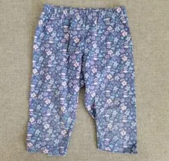 UNIQLO 花柄　レギンス 110 ブルー 七分丈