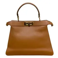 フェンディ　ピーカブーアイシーユー　ミディアム　ブラック　ゴールド金具　極美品 FENDI（フェンディ） ハンドバッグ PEEKABOO ISeeU PETITE ピーカブー