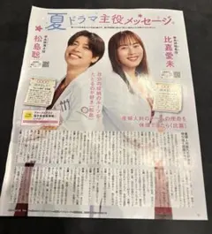 松島聡 比嘉愛未 雑誌 切り抜き 月刊ザ・テレビジョン 2026年8月号