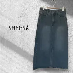 SHEENA シーナ　フロント 深スリット デニム タイト ロング スカートのサムネイル