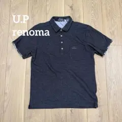 ユーピーレノマ ポロシャツ L 総柄 襟裏デザイン U.P renomaのサムネイル