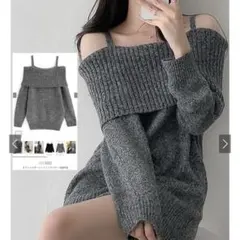 ニットミニワンピース