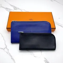 美品✨ エルメス リミックス コンバイン ポーチ 長財布 ブルーのサムネイル