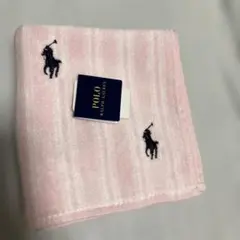 【新品】ポロ ラルフローレン タオルハンカチ　ピンク