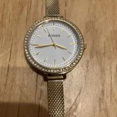 FOSSIL ゴールドメッシュバンド 時計　電池なしのサムネイル