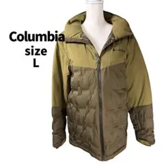 美品 コロンビア オムニテック ダウンジャケット L カーキ オムニヒート 防水