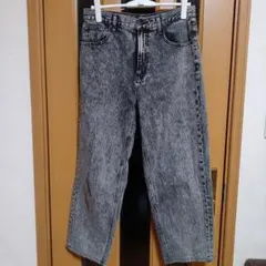 GU　ブラックデニムパンツ ストレートレッグ