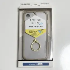 【新品】エレコム iPhone15ケース　カバー リング付 カフェオレのサムネイル