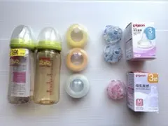 Pigeon 母乳実感 哺乳瓶 2本 乳首 4個 セット