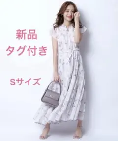 JUSGLITTY アイビープリントワンピース モカピンク サイズ0 - メルカリ