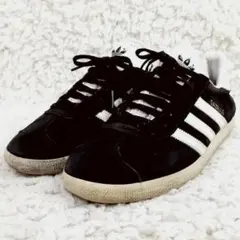 美品26.5㎝◎adidas アディダス GAZELLE ガゼル 黒 スウェード