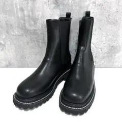 美品✨【オリエンタルトラフィック】厚底サイドゴアブーツ ブラック M 23.5