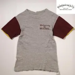 WAREHOUSE ウエアハウス カレッジTシャツ 杢グレーのサムネイル