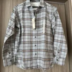 週末お値下げ　無印良品　グレー系 チェック柄 長袖シャツ レディスSサイズ